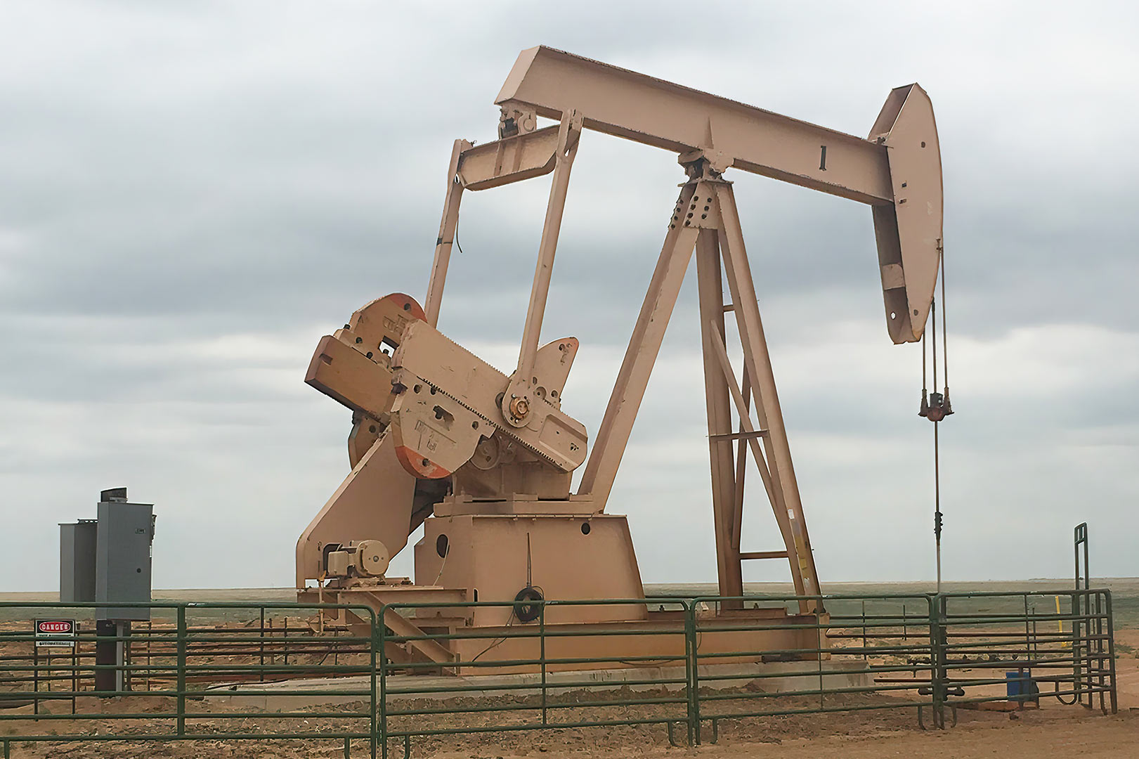 pump jack pumping oil in North Texas