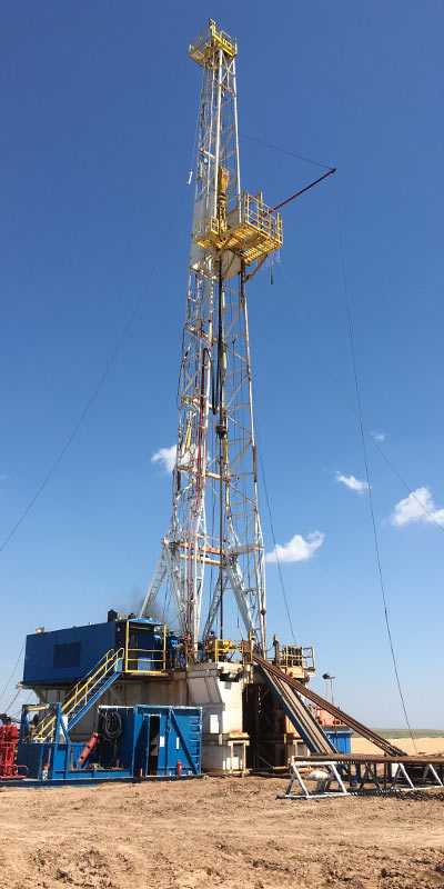 oil rig set up in north Texas