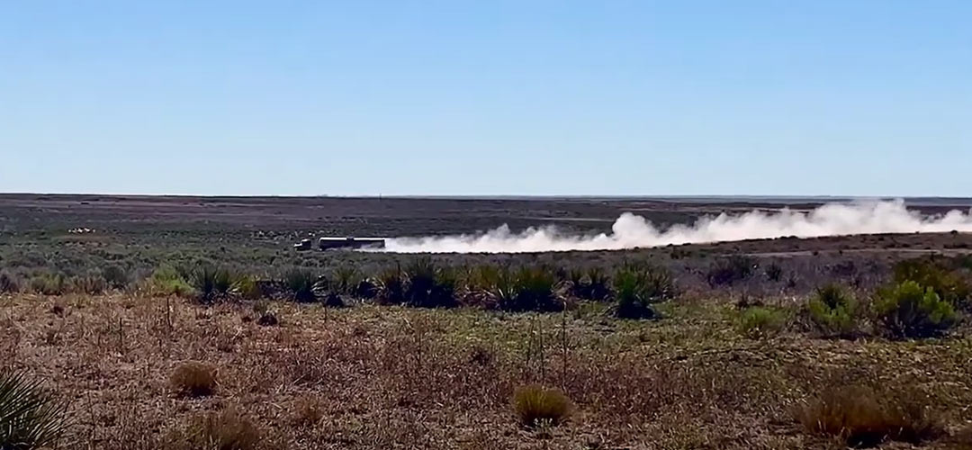 oil tanker truck leaving oil well